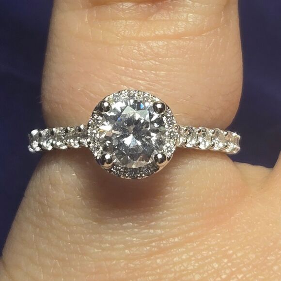 Romance Engagement Sterling Silver Ring Sz 6 - Picture 8 of 8